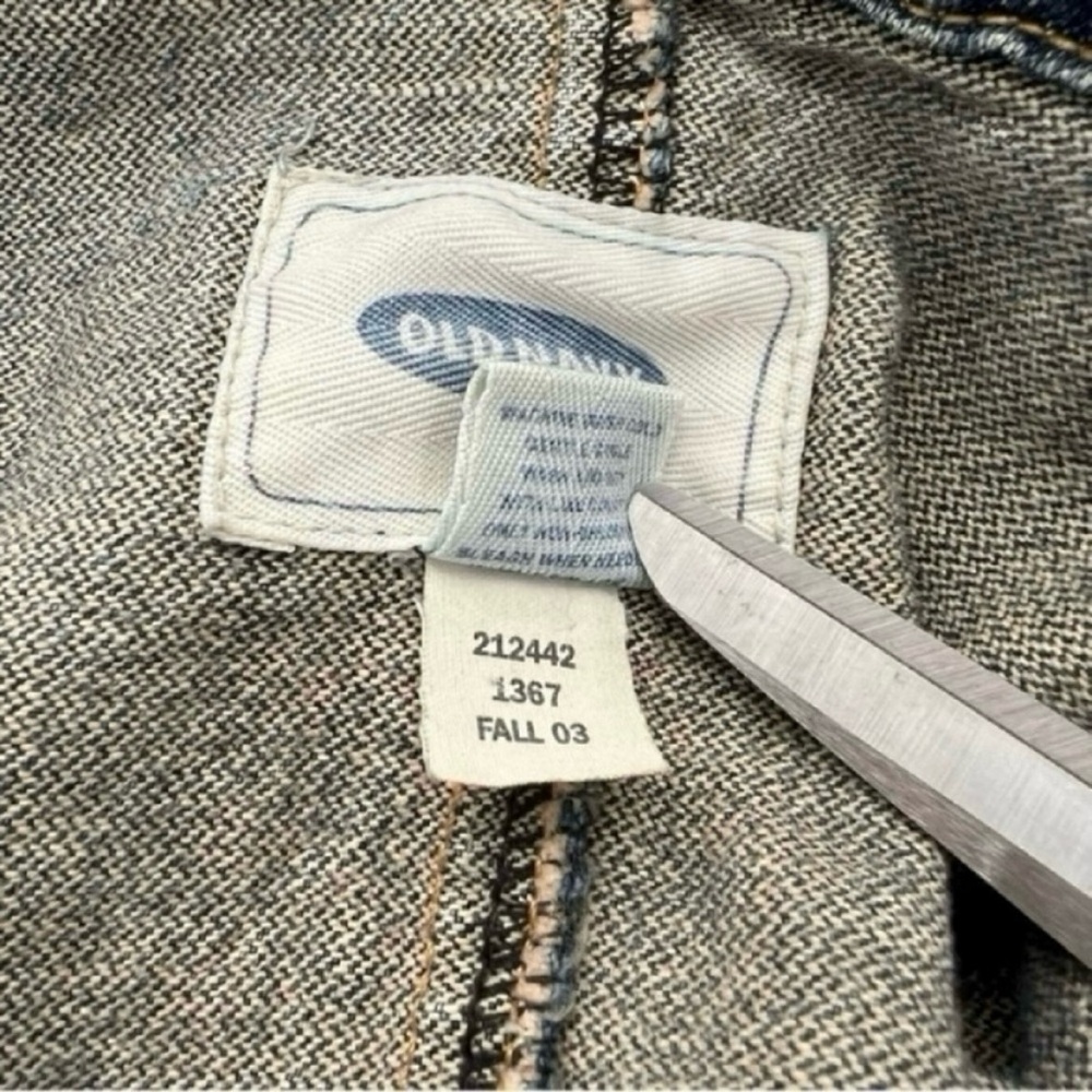 Vintage Early 2000s Cargo Pocket Denim Jean Jacket Women's Size L - Picture 10 of 10